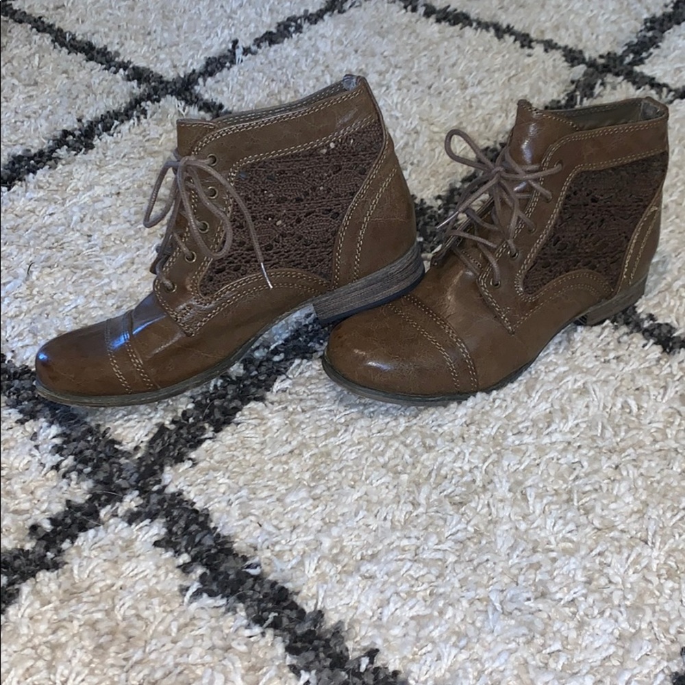 Brown ankle booties